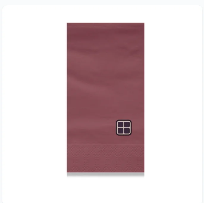Two-ply dinner napkin 1/8 folded