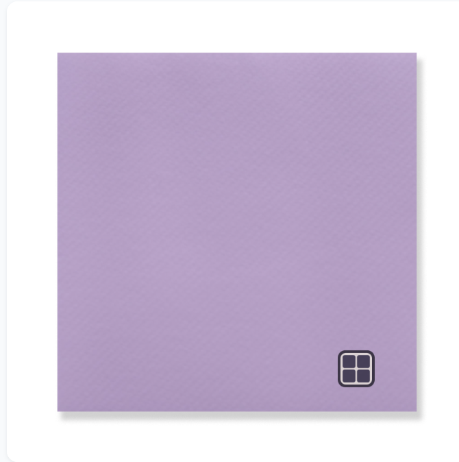 Lilac airlaid cocktail napkin sample