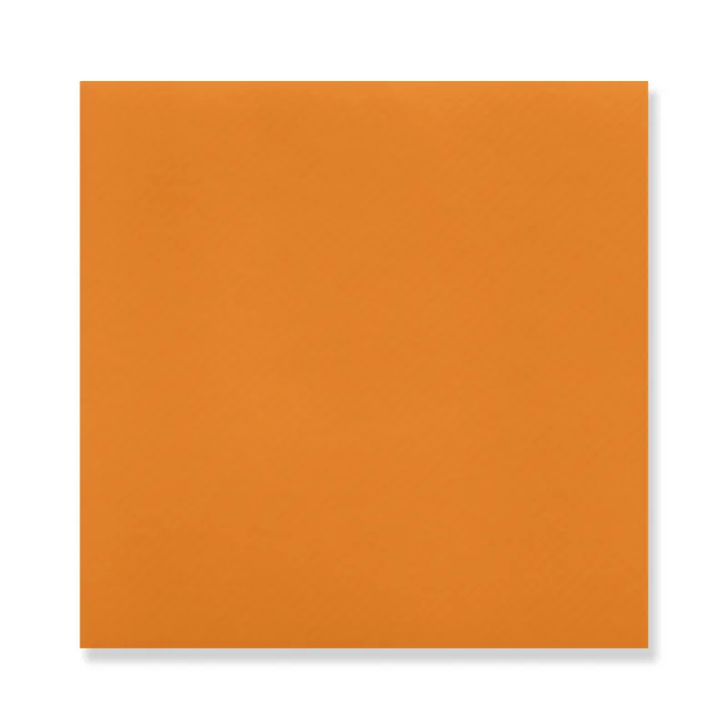 Orange Airlaid cocktail napkin, 7.87 in open (3.94 × 3.94 in folded)