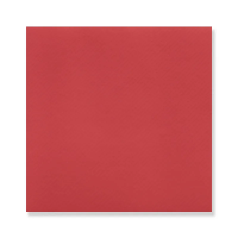 Red Airlaid cocktail napkin, 7.87 in open (3.94 × 3.94 in folded)