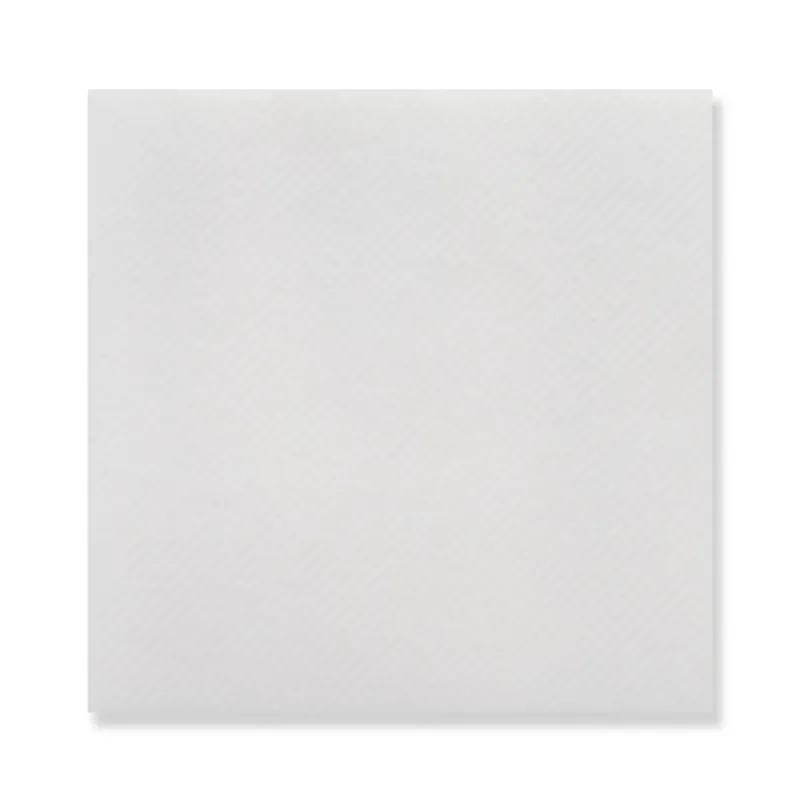White Airlaid cocktail napkin, 7.87 in open (3.94 × 3.94 in folded)