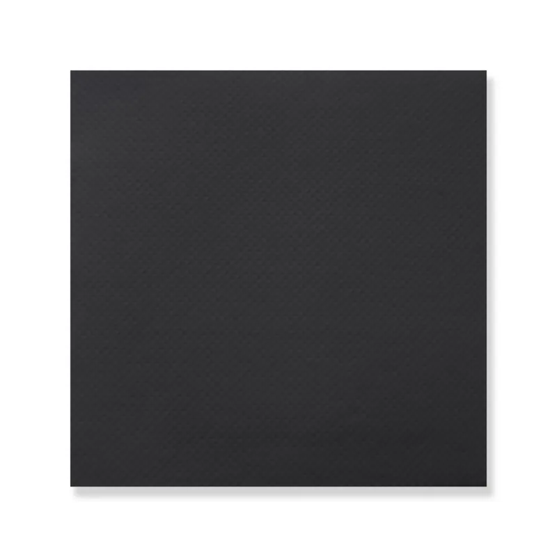 Black Doble Punto cocktail napkin, 7.87 in open (3.94 × 3.94 in folded)