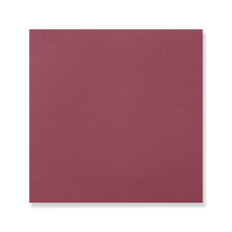 Burgundy Doble Punto cocktail napkin, 7.87 in open (3.94 × 3.94 in folded)
