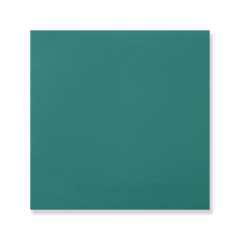 Pine green Doble Punto cocktail napkin, 7.87 in open (3.94 × 3.94 in folded)
