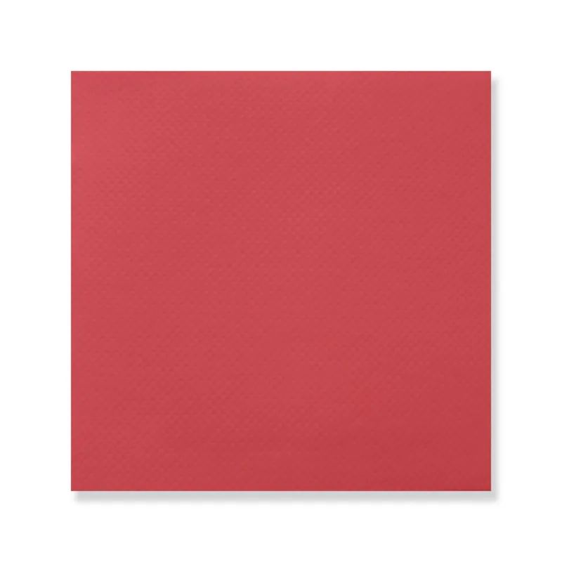 Red Doble Punto cocktail napkin, 7.87 in open (3.94 × 3.94 in folded)
