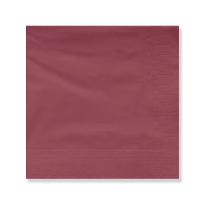 Burgundy 2-ply dinner napkin, 12.99 in open (6.50 × 6.50 in folded)