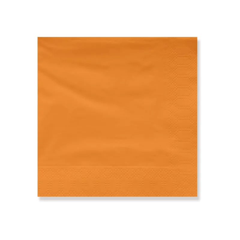 Orange 2-ply dinner napkin, 11.81 in open (5.91 × 5.91 in folded)