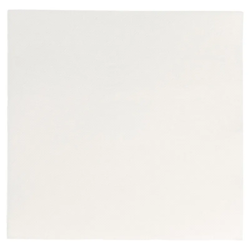 White Doble Punto dinner napkin, 12.99 in open (6.50 × 6.50 in folded)