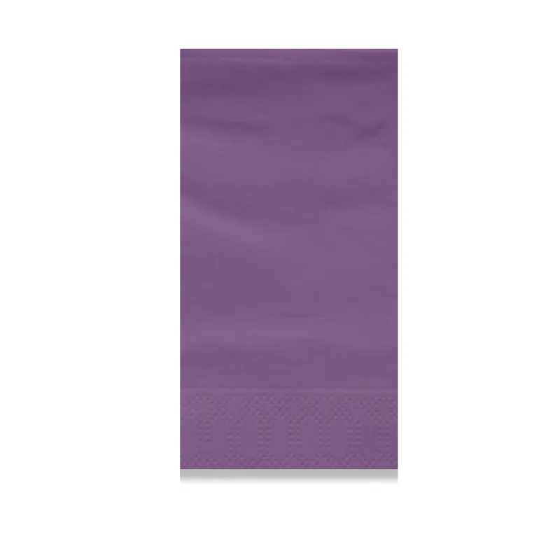 Eggplant 2-ply napkin in 1/8 fold, 15.75 in open (3.94 × 7.87 in folded)