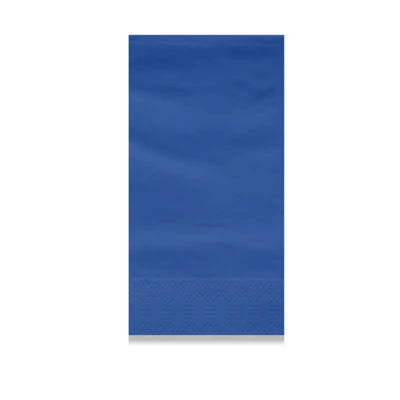 Navy 2-ply napkin in 1/8 fold, 15.75 in open (3.94 × 7.87 in folded)