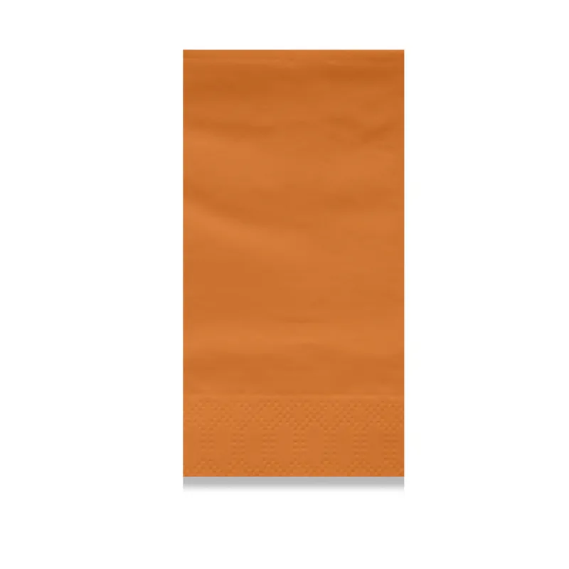 Terracotta 2-ply napkin in 1/8 fold, 15.75 in open (3.94 × 7.87 in folded)