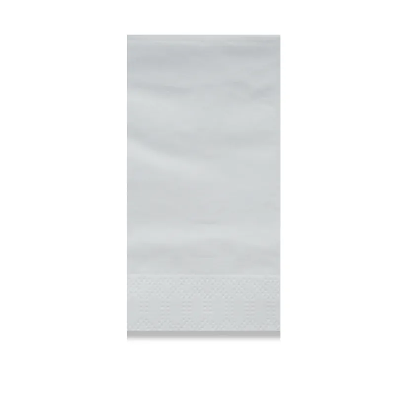 White 2-ply napkin in 1/8 fold, 15.75 in open (3.94 × 7.87 in folded)