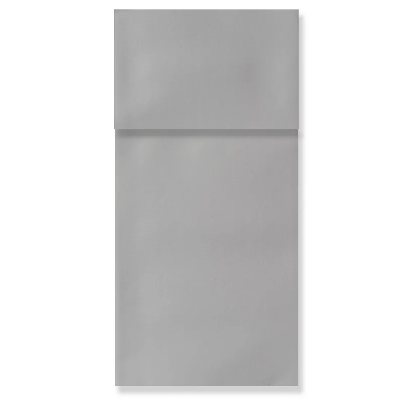 Granite Airlaid kangaroo fold napkin, 15.75 in open (3.94 × 7.87 in folded pocket)